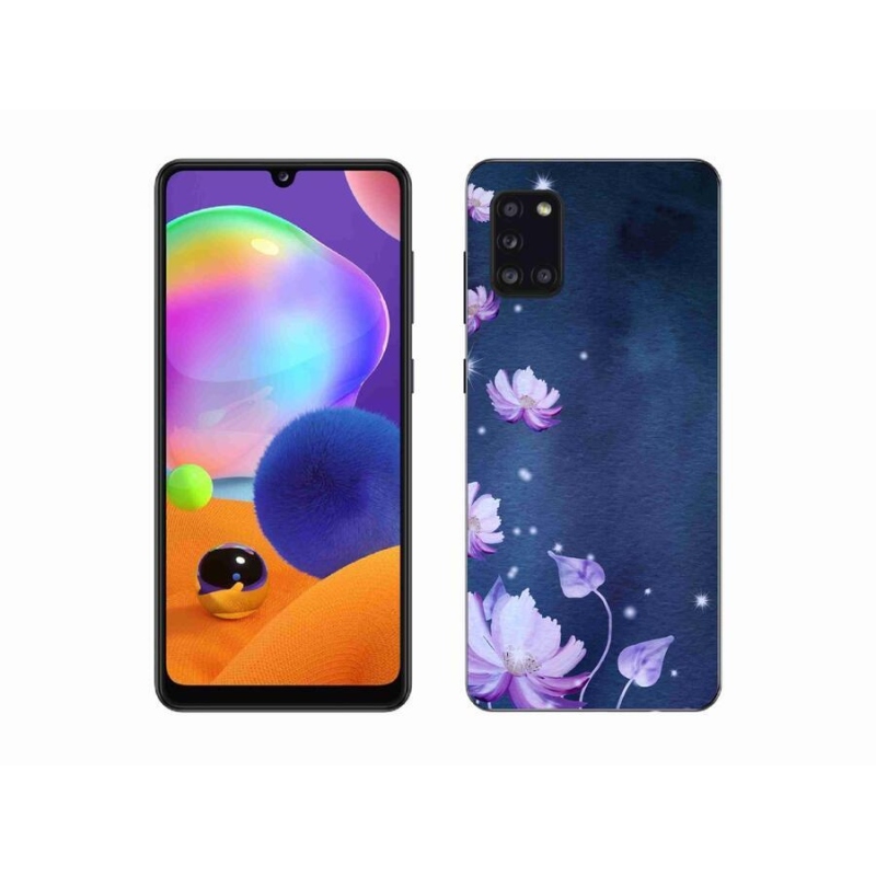 Gélový obal mmCase na mobil Samsung Galaxy A31 - padajúce kvety