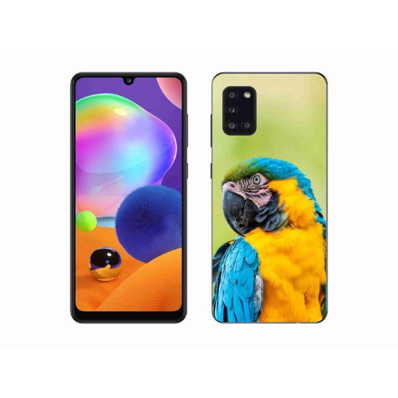 Gélový obal mmCase na mobil Samsung Galaxy A31 - papagáj ara 2