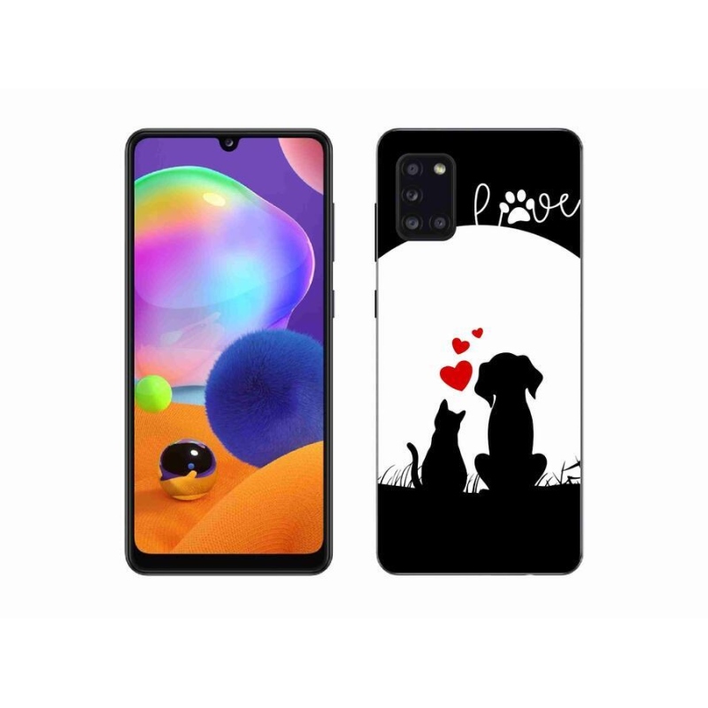 Gélový obal mmCase na mobil Samsung Galaxy A31 - zvieracie láska