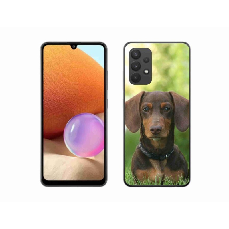 Gélový obal mmCase na mobil Samsung Galaxy A32 4G - hnedý jazvečík