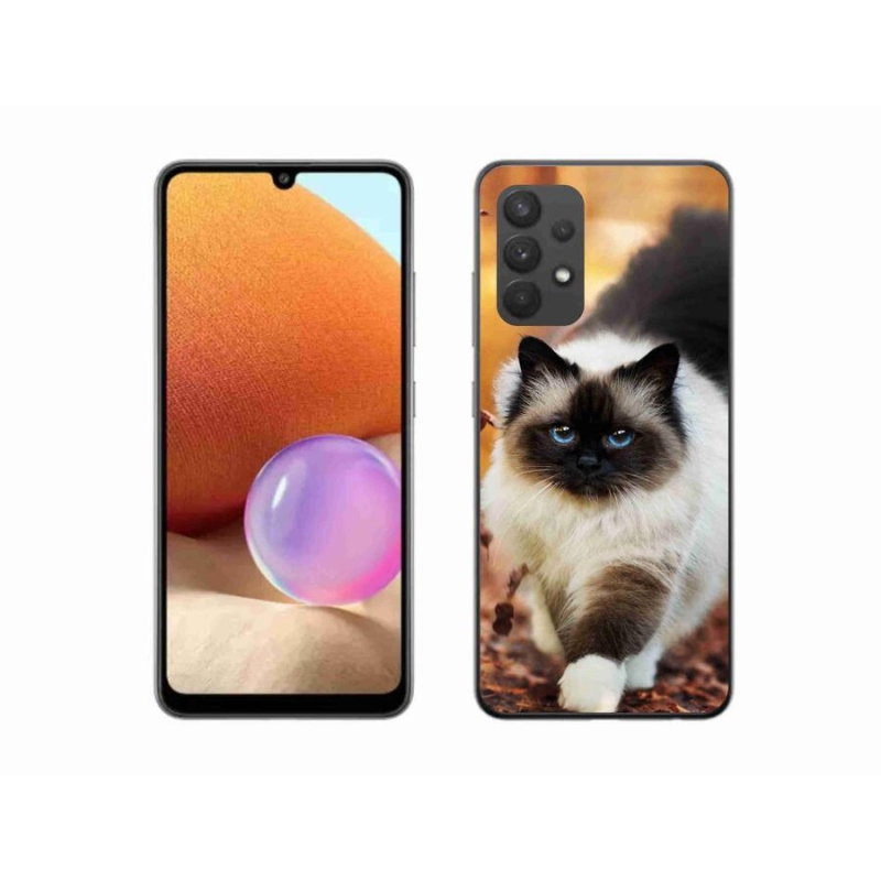 Gélový obal mmCase na mobil Samsung Galaxy A32 4G - mačka 1