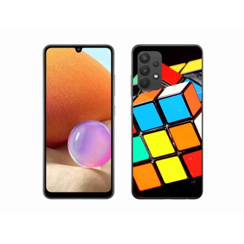 Gélový obal mmCase na mobil Samsung Galaxy A32 4G - rubikova kocka
