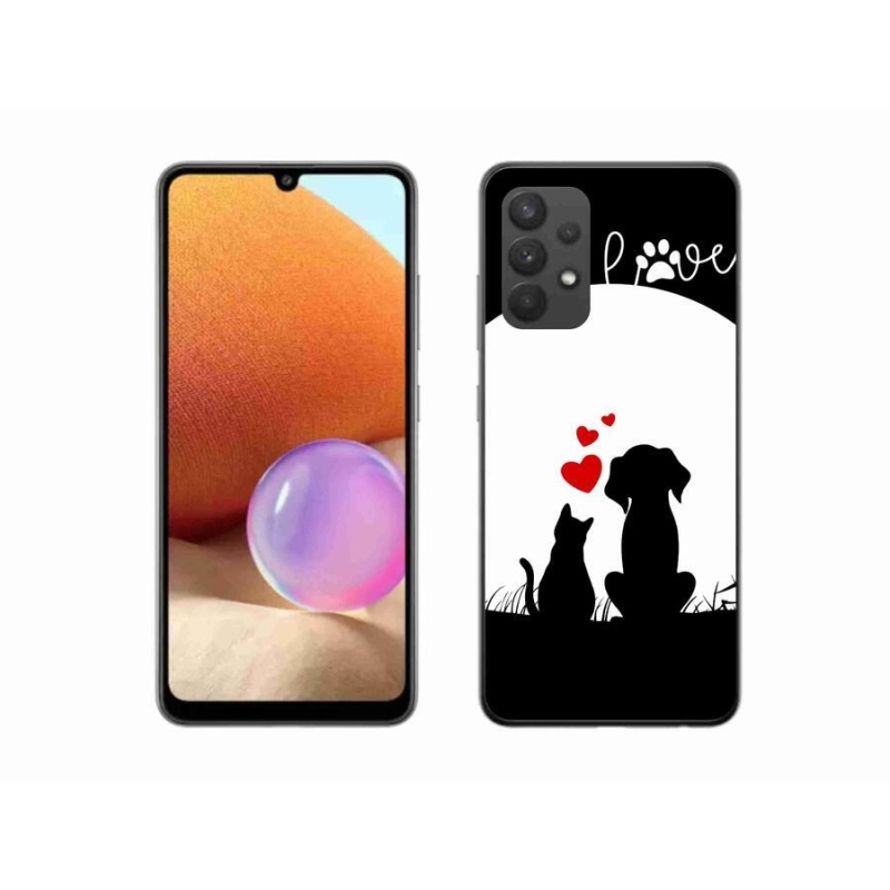 Gélový obal mmCase na mobil Samsung Galaxy A32 4G - zvieracie láska