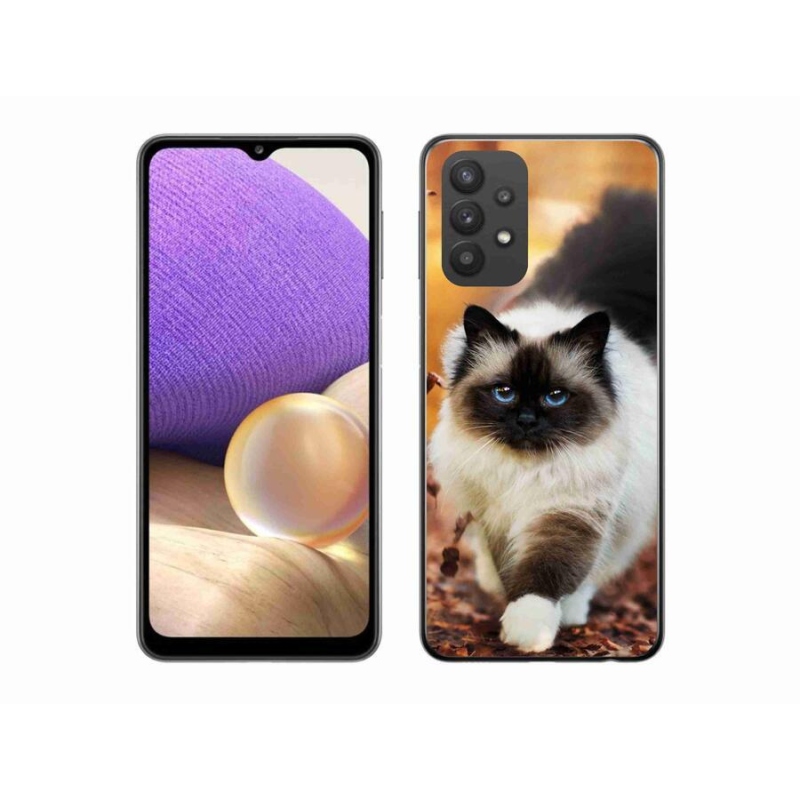 Gélový obal mmCase na mobil Samsung Galaxy A32 5G - mačka 1