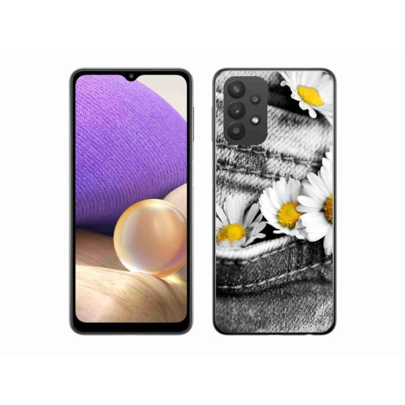 Gélový obal mmCase na mobil Samsung Galaxy A32 5G - margaréty