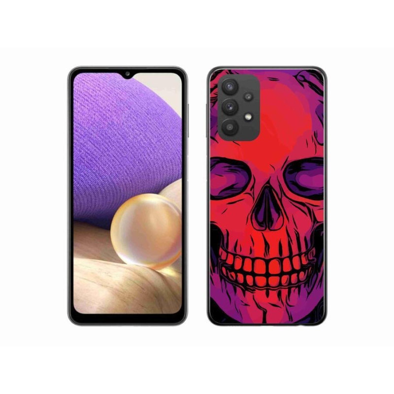 Gélový obal mmCase na mobil Samsung Galaxy A32 5G - lebka