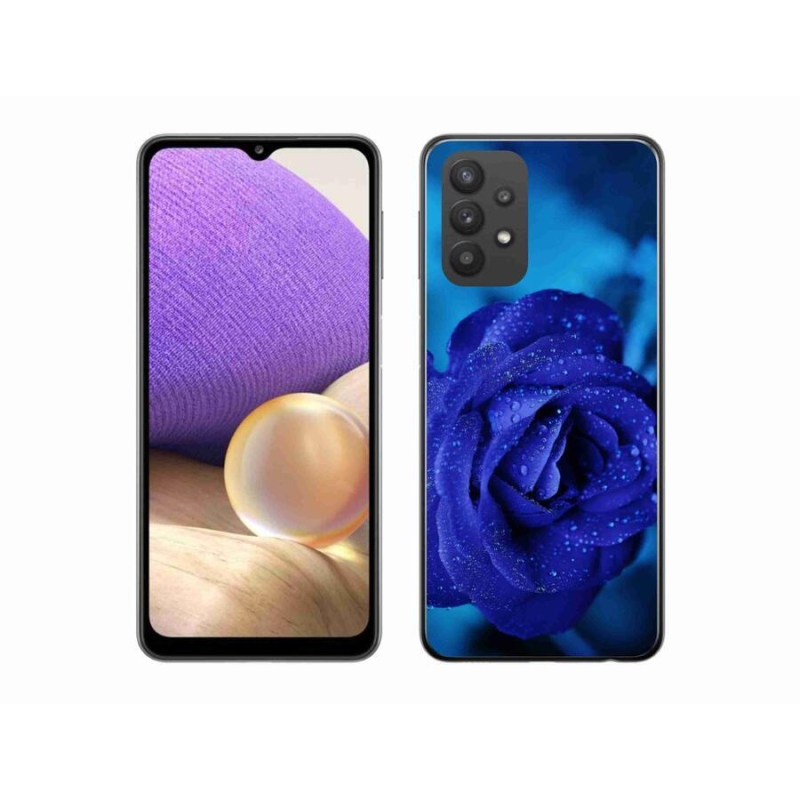 Gélový obal mmCase na mobil Samsung Galaxy A32 5G - modrá ruža