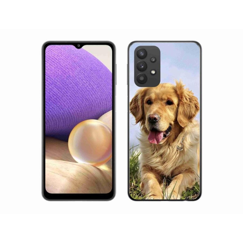 Gélový obal mmCase na mobil Samsung Galaxy A32 5G - zlatý retriever