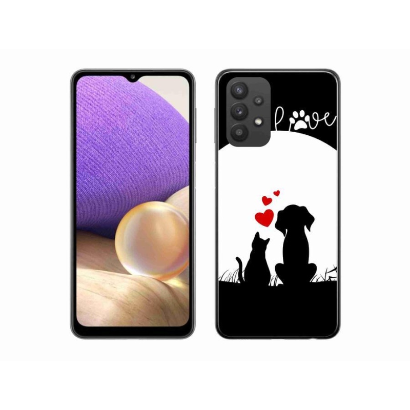 Gélový obal mmCase na mobil Samsung Galaxy A32 5G - zvieracie láska