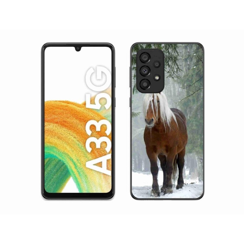 Gélový obal mmCase na mobil Samsung Galaxy A33 5G - kôň v lese