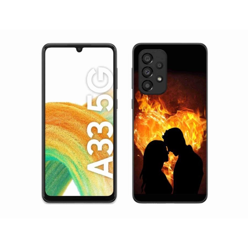 Gélový obal mmCase na mobil Samsung Galaxy A33 5G - ohnivá láska