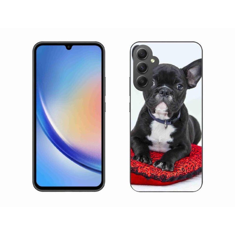 Gélový obal mmCase na mobil Samsung Galaxy A34 5G - buldog