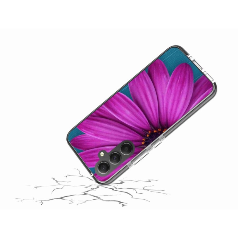 Gélový obal mmCase na mobil Samsung Galaxy A34 5G - fialová margaréta