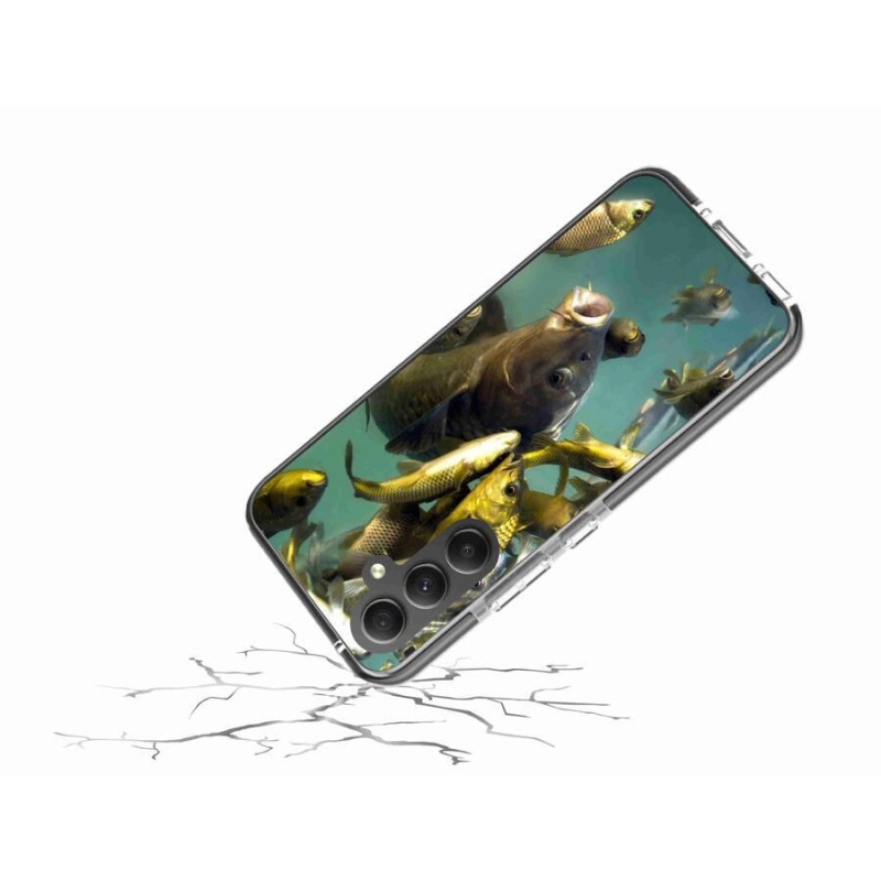 Gélový obal mmCase na mobil Samsung Galaxy A34 5G - kŕdeľ rýb