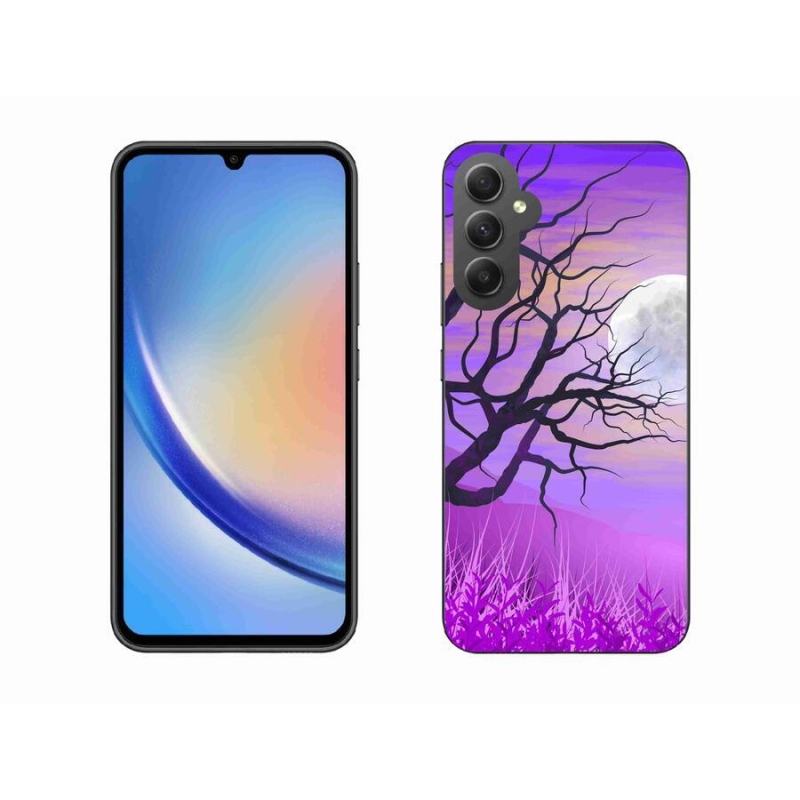 Gélový obal mmCase na mobil Samsung Galaxy A34 5G - kreslený spadaný strom