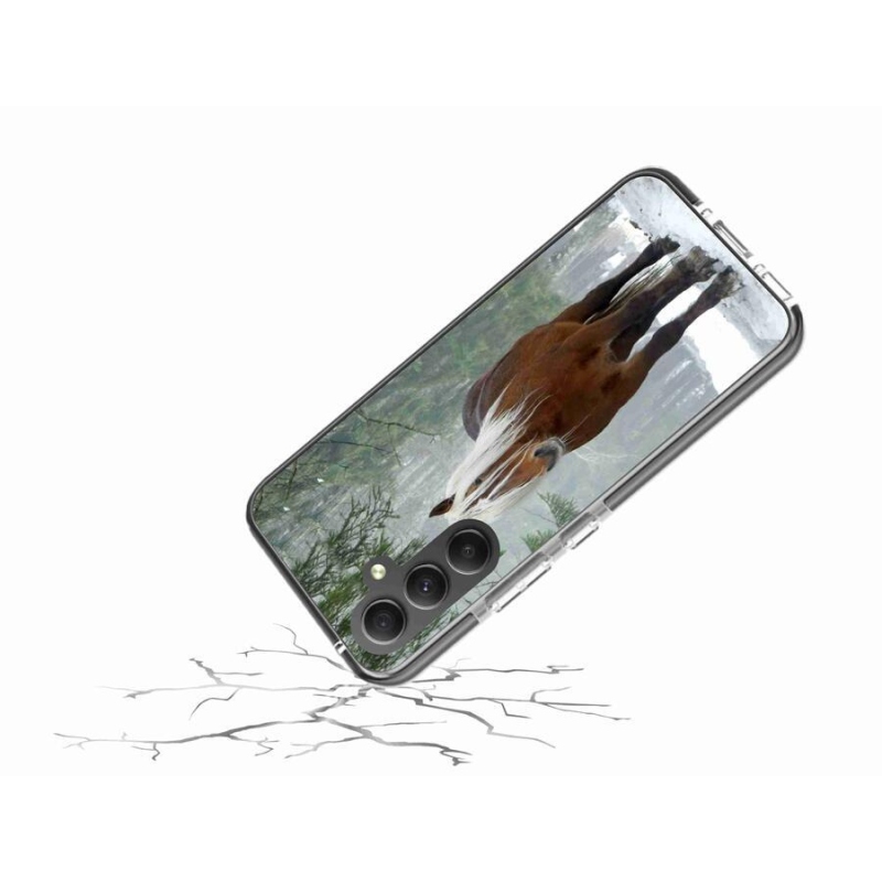 Gélový obal mmCase na mobil Samsung Galaxy A34 5G - kôň v lese