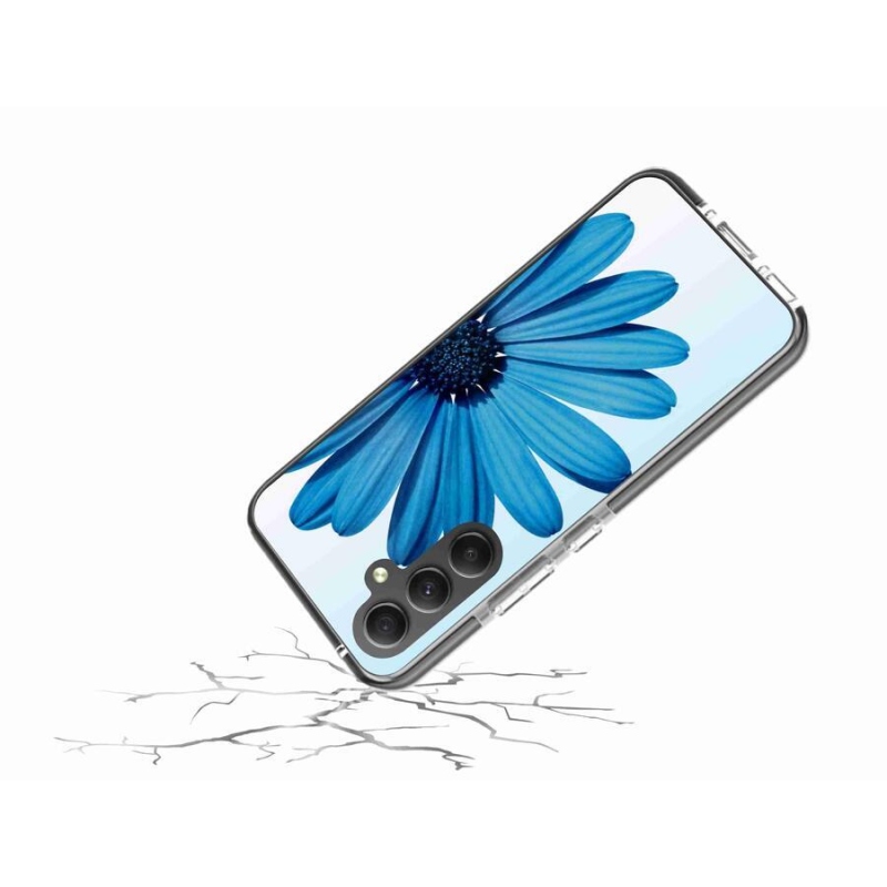 Gélový obal mmCase na mobil Samsung Galaxy A34 5G - modrá margaréta