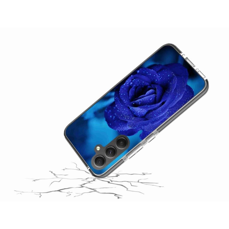 Gélový obal mmCase na mobil Samsung Galaxy A34 5G - modrá ruža