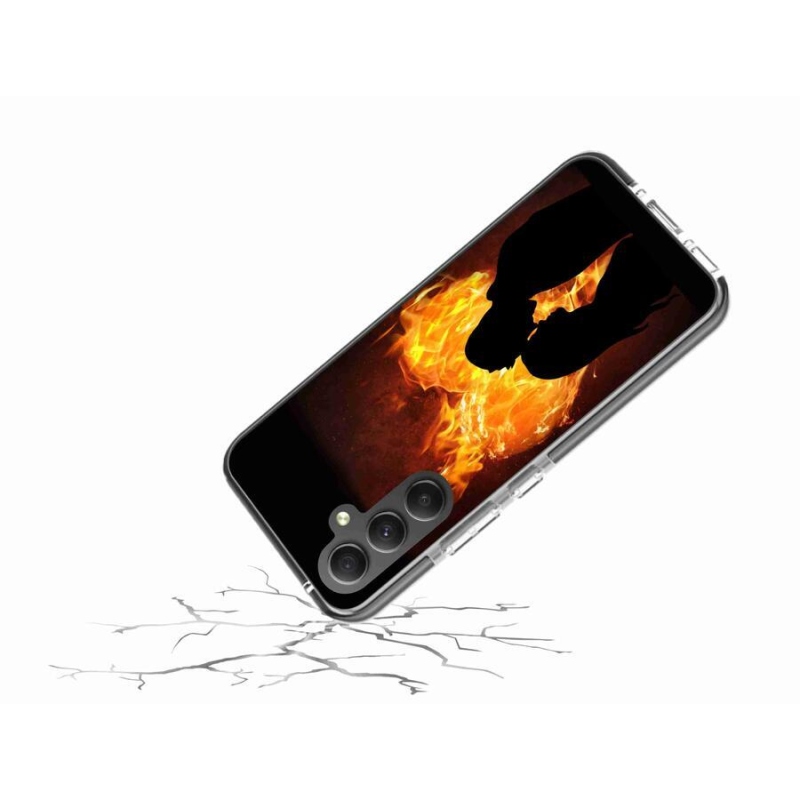 Gélový obal mmCase na mobil Samsung Galaxy A34 5G - ohnivá láska