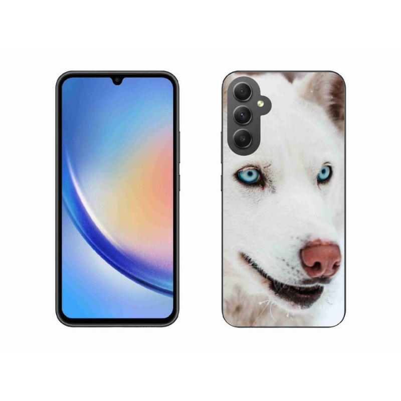 Gélový obal mmCase na mobil Samsung Galaxy A34 5G - psí pohľad