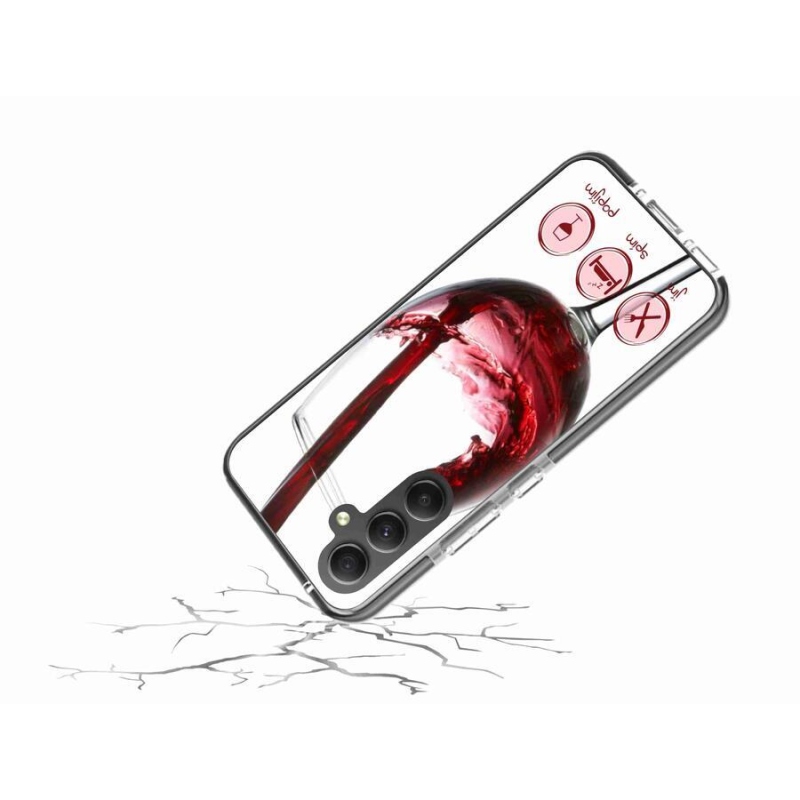 Gélový obal mmCase na mobil Samsung Galaxy A34 5G - pohár vína červené