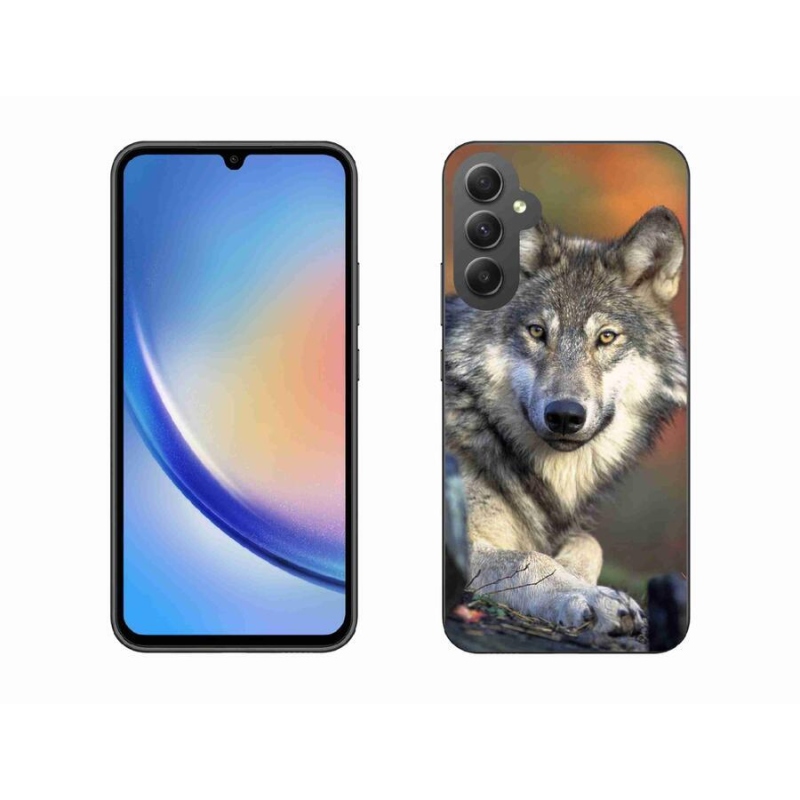 Gélový obal mmCase na mobil Samsung Galaxy A34 5G - vlk