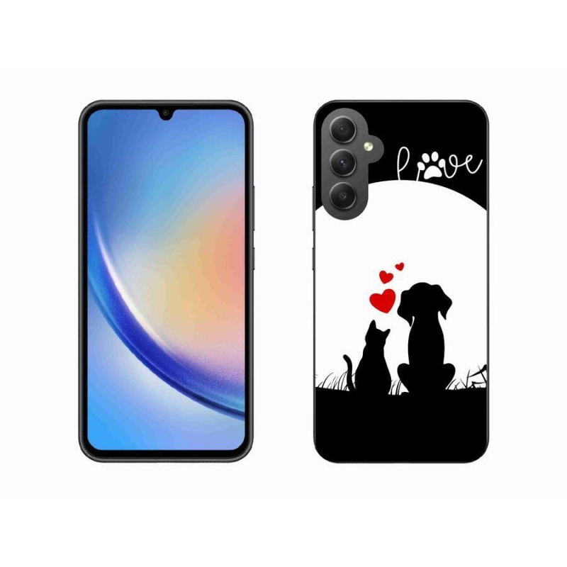 Gélový obal mmCase na mobil Samsung Galaxy A34 5G - zvieracia láska