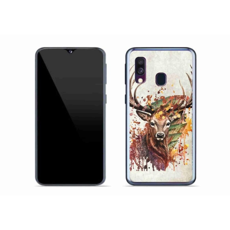 Gélový obal mmCase na mobil Samsung Galaxy A40 - jeleň 1