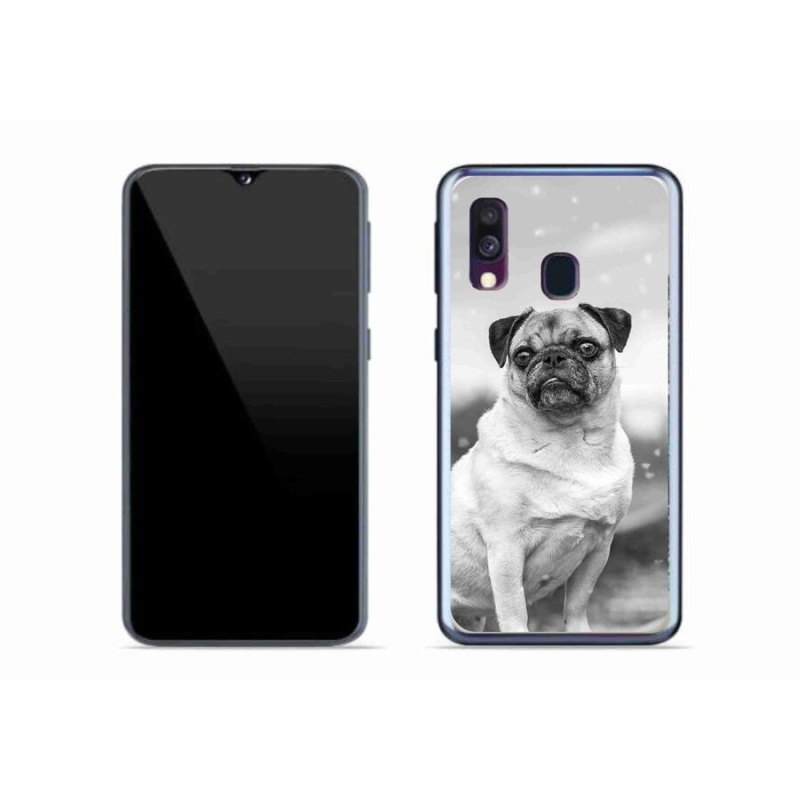 Gélový obal mmCase na mobil Samsung Galaxy A40 - mops