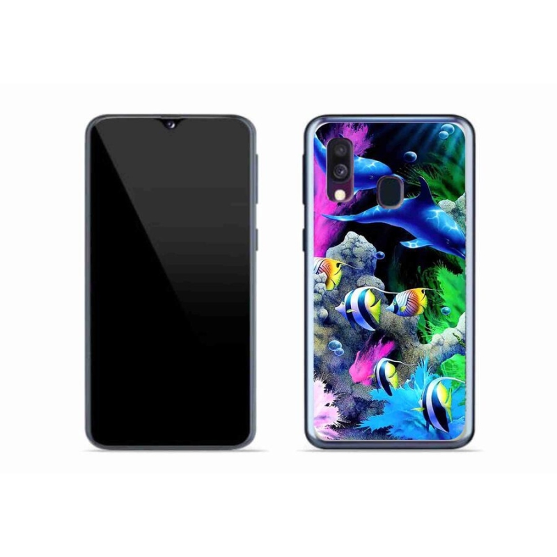 Gélový obal mmCase na mobil Samsung Galaxy A40 - morský svet