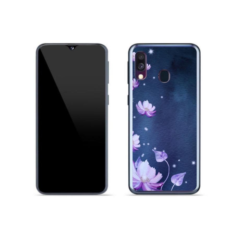 Gélový obal mmCase na mobil Samsung Galaxy A40 - padajúce kvety