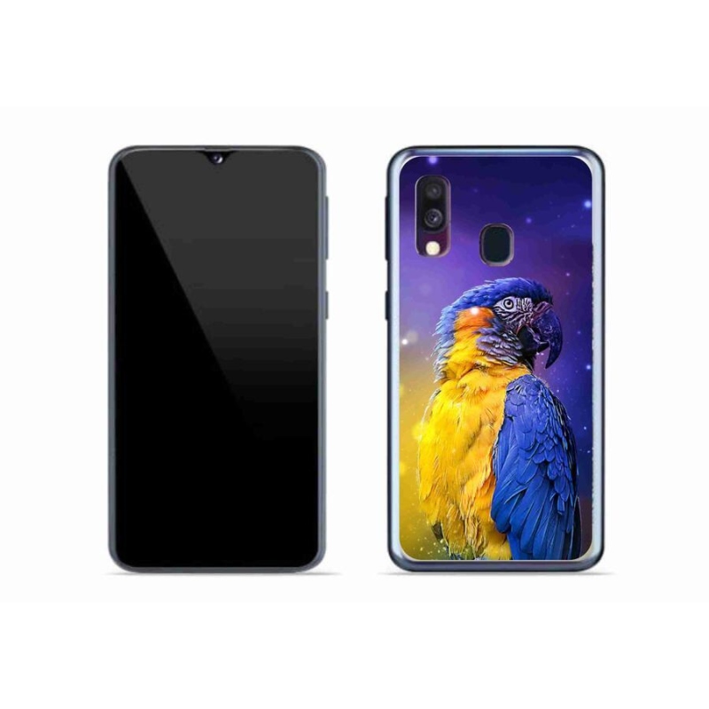 Gélový obal mmCase na mobil Samsung Galaxy A40 - papagáj ara 1