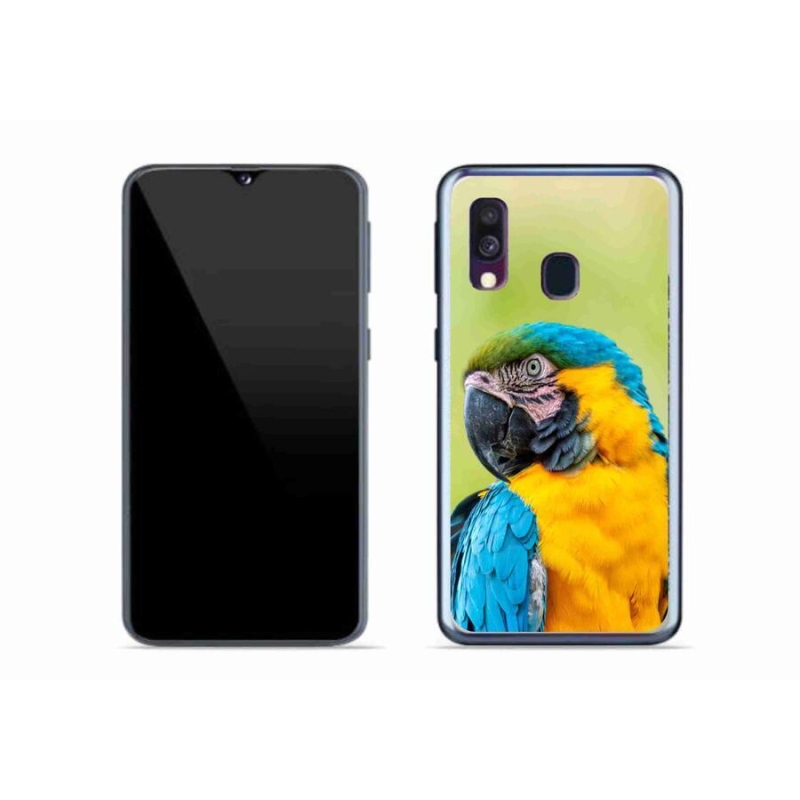 Gélový obal mmCase na mobil Samsung Galaxy A40 - papagáj ara 2