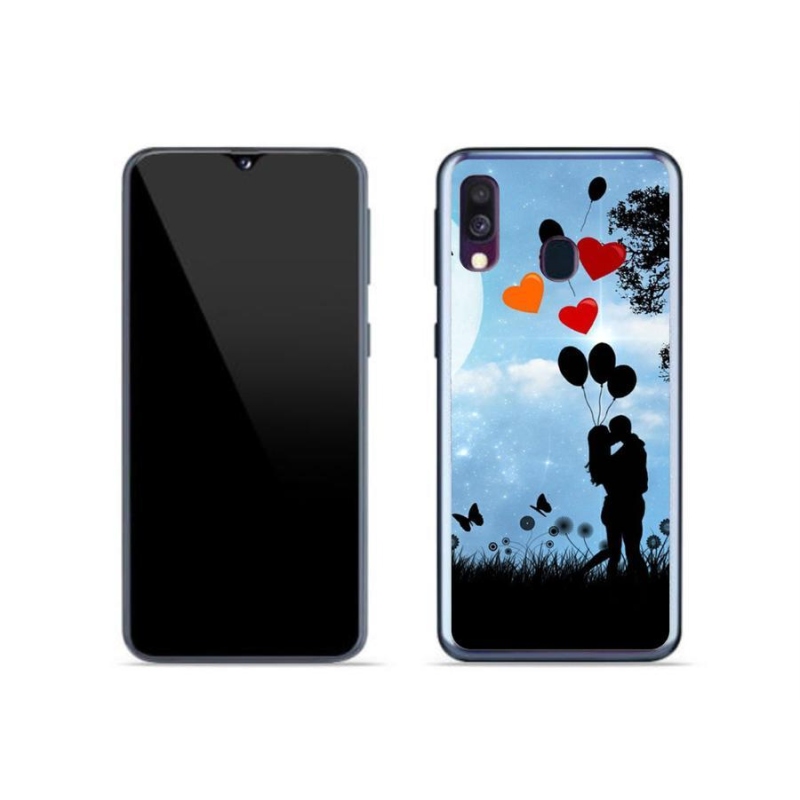 Gélový obal mmCase na mobil Samsung Galaxy A40 - zamilovaný pár