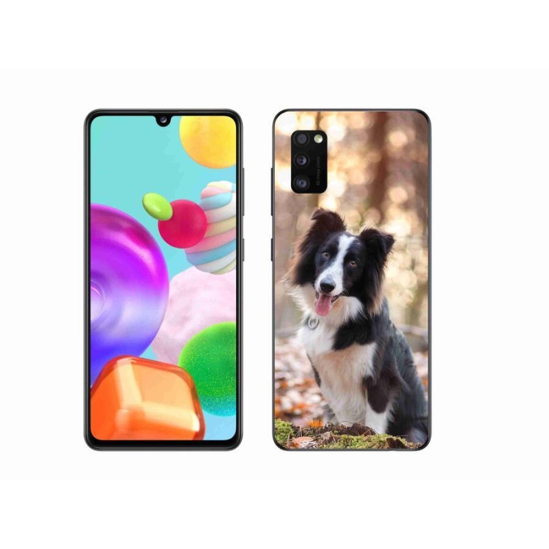 Gélový obal mmCase na mobil Samsung Galaxy A41 - border kólie 1