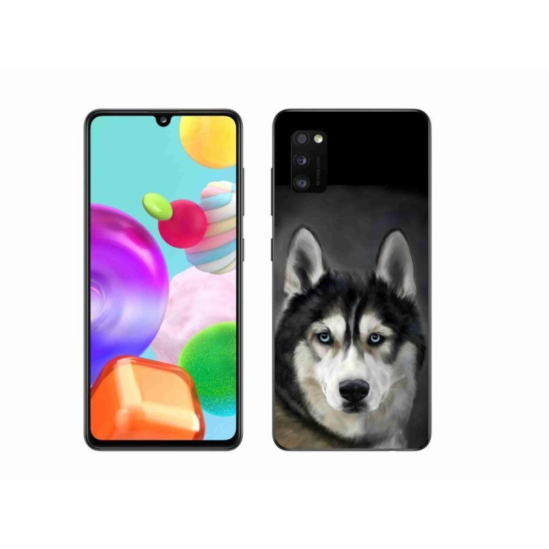 Gélový obal mmCase na mobil Samsung Galaxy A41 - husky