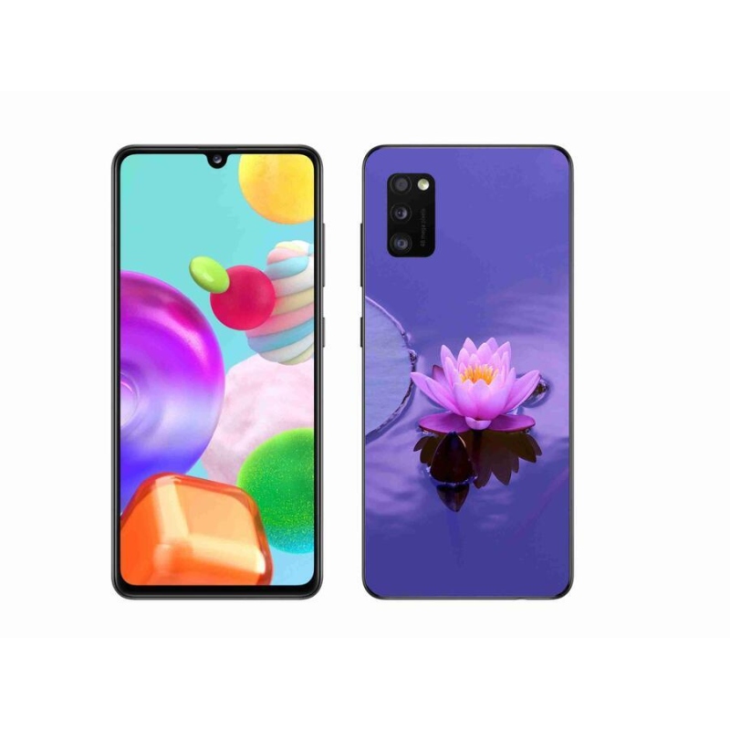 Gélový obal mmCase na mobil Samsung Galaxy A41 - kvet na hladine