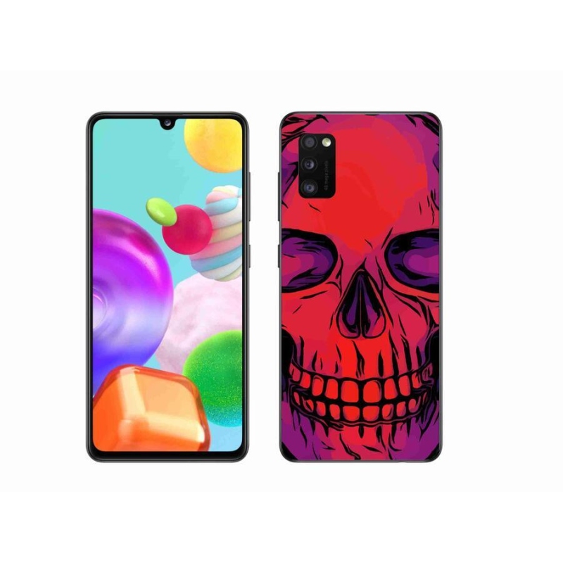 Gélový obal mmCase na mobil Samsung Galaxy A41 - lebka