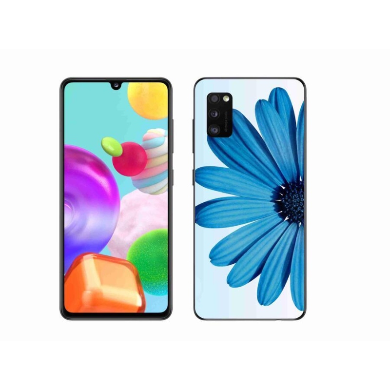 Gélový obal mmCase na mobil Samsung Galaxy A41 - modrá margaréta