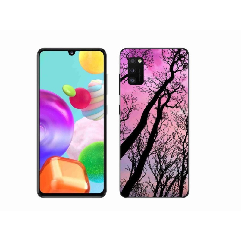 Gélový obal mmCase na mobil Samsung Galaxy A41 - opadané stromy