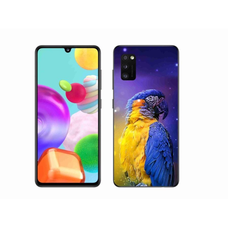 Gélový obal mmCase na mobil Samsung Galaxy A41 - papagáj ara 1