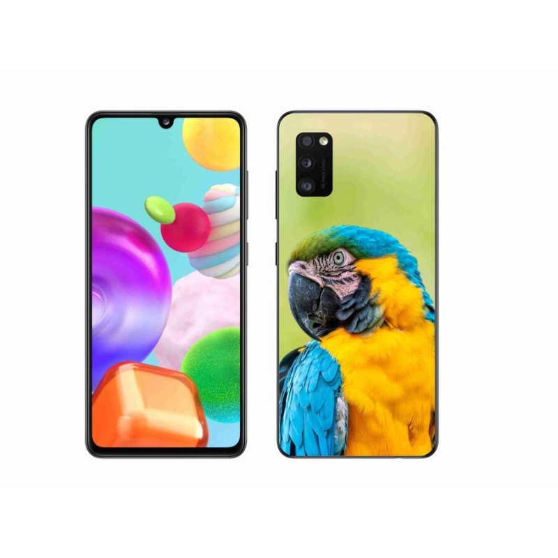 Gélový obal mmCase na mobil Samsung Galaxy A41 - papagáj ara 2