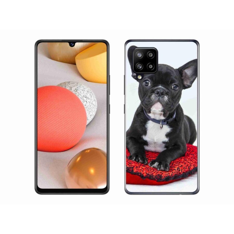 Gélový obal mmCase na mobil Samsung Galaxy A42 5G - buldog