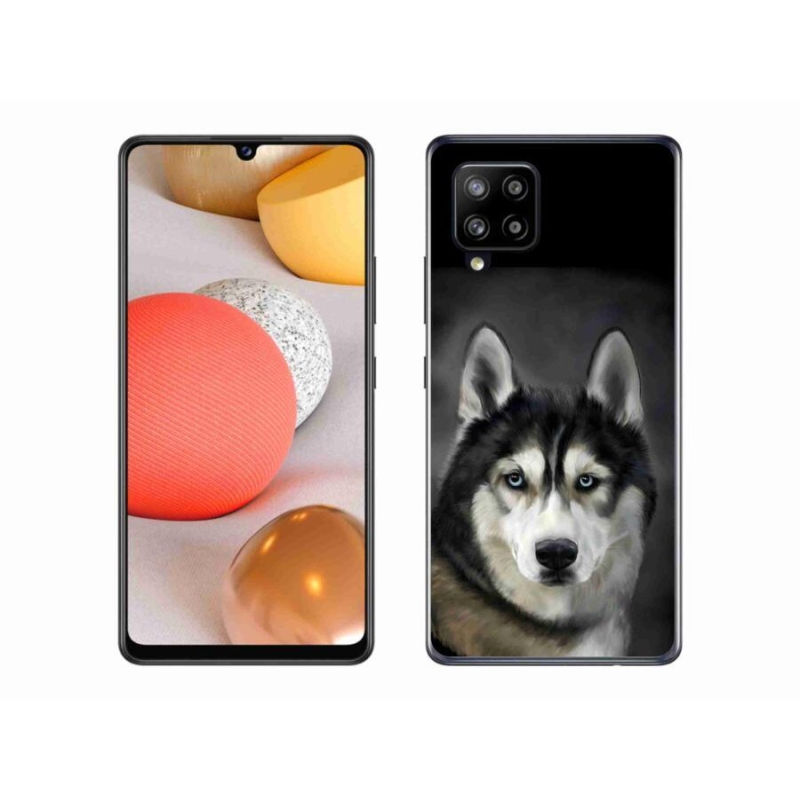 Gélový obal mmCase na mobil Samsung Galaxy A42 5G - husky