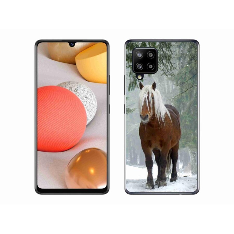 Gélový obal mmCase na mobil Samsung Galaxy A42 5G - kôň v lese