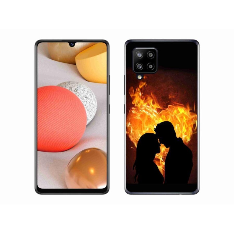 Gélový obal mmCase na mobil Samsung Galaxy A42 5G - ohnivá láska