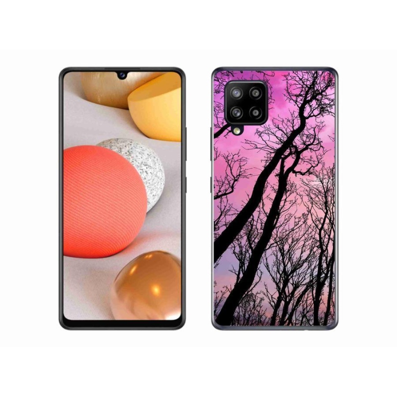 Gélový obal mmCase na mobil Samsung Galaxy A42 5G - opadané stromy