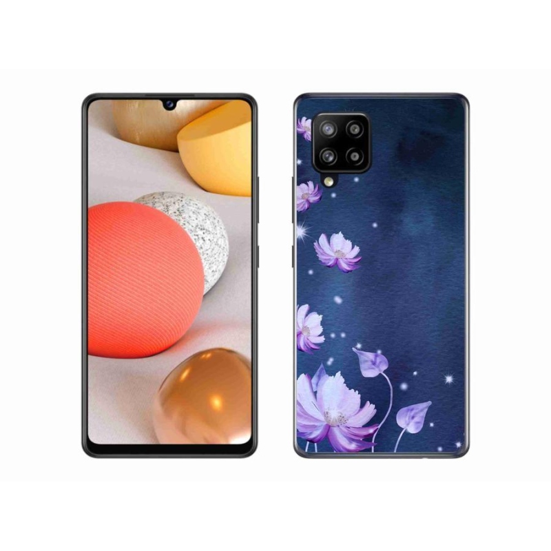 Gélový obal mmCase na mobil Samsung Galaxy A42 5G - padajúce kvety