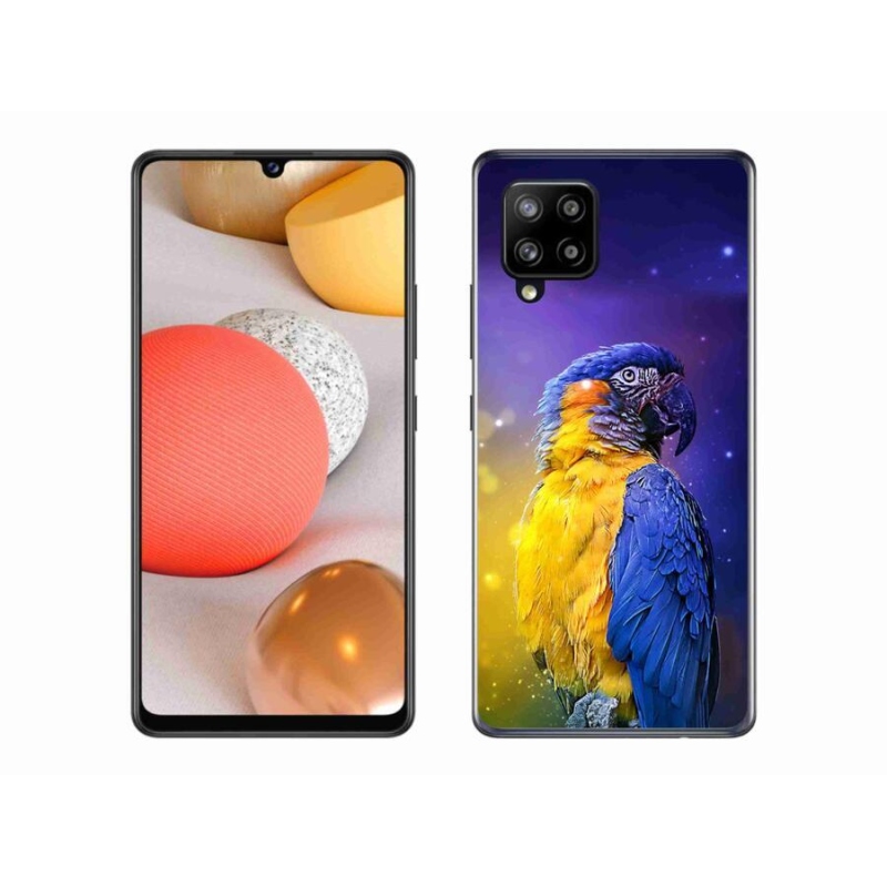 Gélový obal mmCase na mobil Samsung Galaxy A42 5G - papagáj ara 1