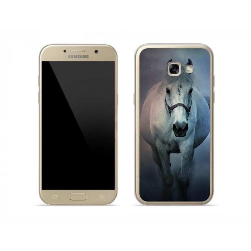 Gélový obal mmCase na mobil Samsung Galaxy A5 (2017) - bežiaci biely kôň